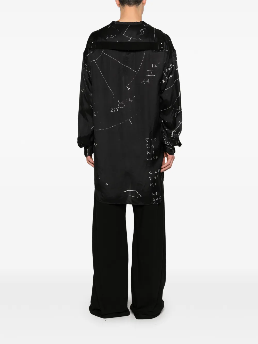 Rick Owens Overhemd met grafische print Zwart