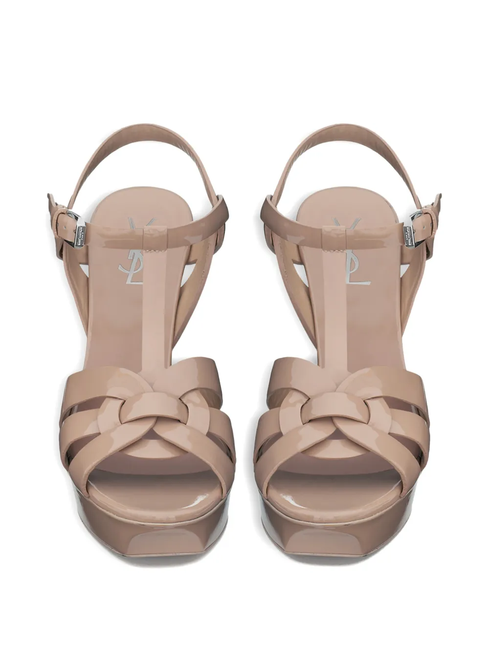 Saint Laurent Sandalen met plateauzool Beige