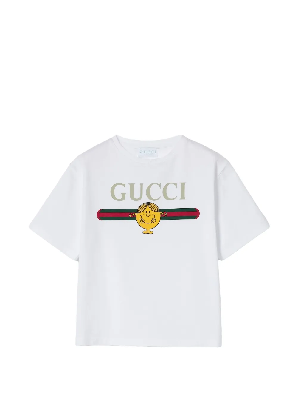 Gucci Kids x Mr. Little Miss T-shirt met logodetail Wit