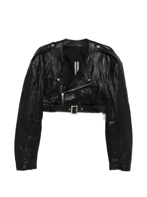 ジャケット・アウター RICK OWENS / Micro Biker Rick Owens Micro Biker ベルテッド ジャケット | ブラック | FARFETCH JP