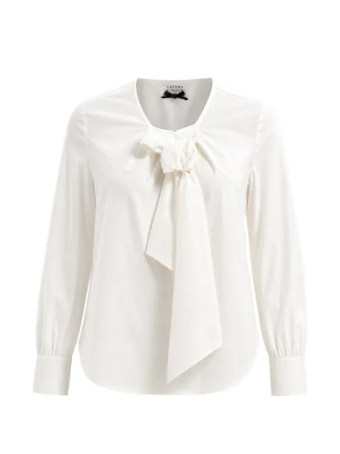 Edward Achour Paris bow-detail long-sleeve blouse