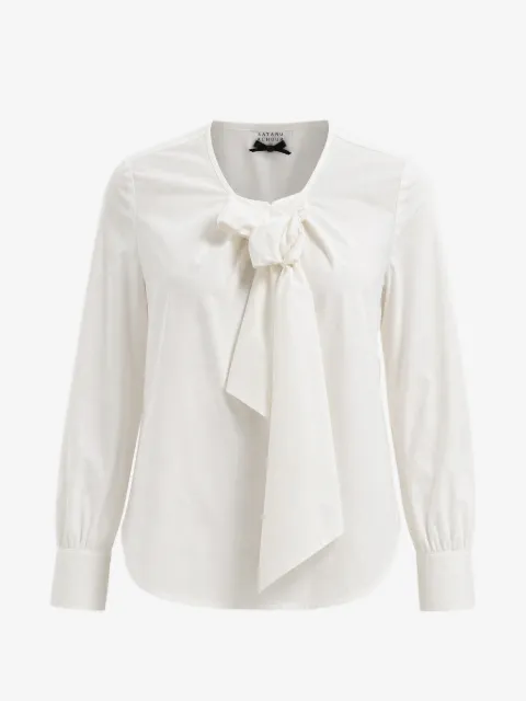 Edward Achour Paris blusa manga larga con detalle de moño
