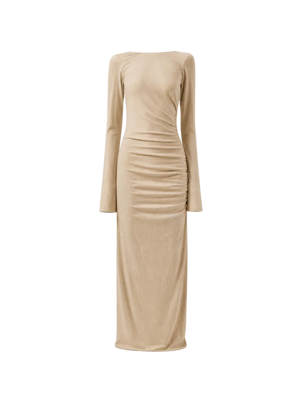 Danamé ruched-detail open-back maxi dress - Toni neutri