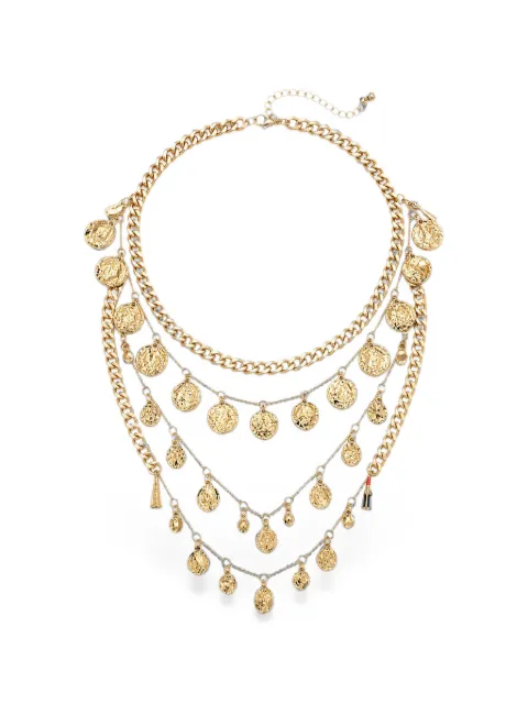 Edward Achour Paris coin-charm multi-chain necklace