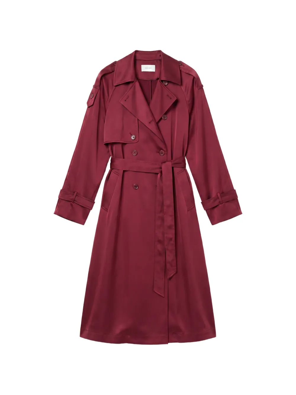 Danamé double-breasted belted trench coat - Rosso