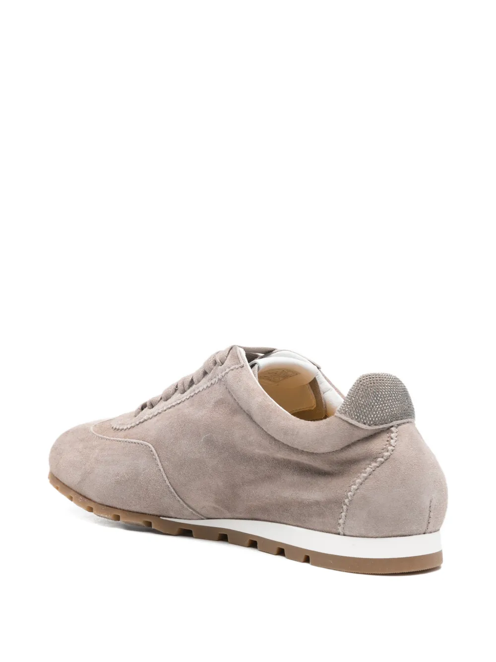 Doucal's lace-up flat sneakers Beige