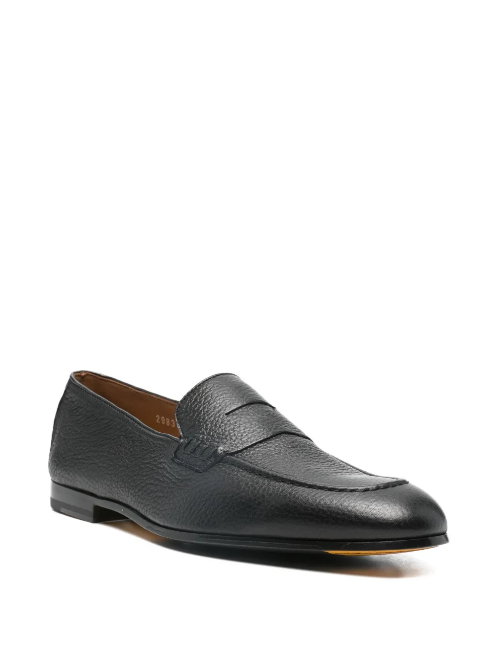 Doucal's leather penny loafers Zwart