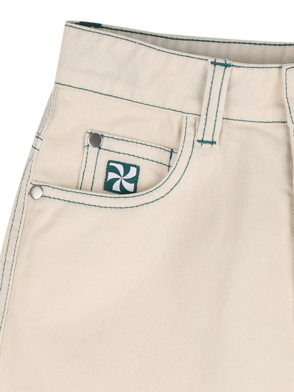  Kids Around Contrast-stitching Shorts - Neutrals 
