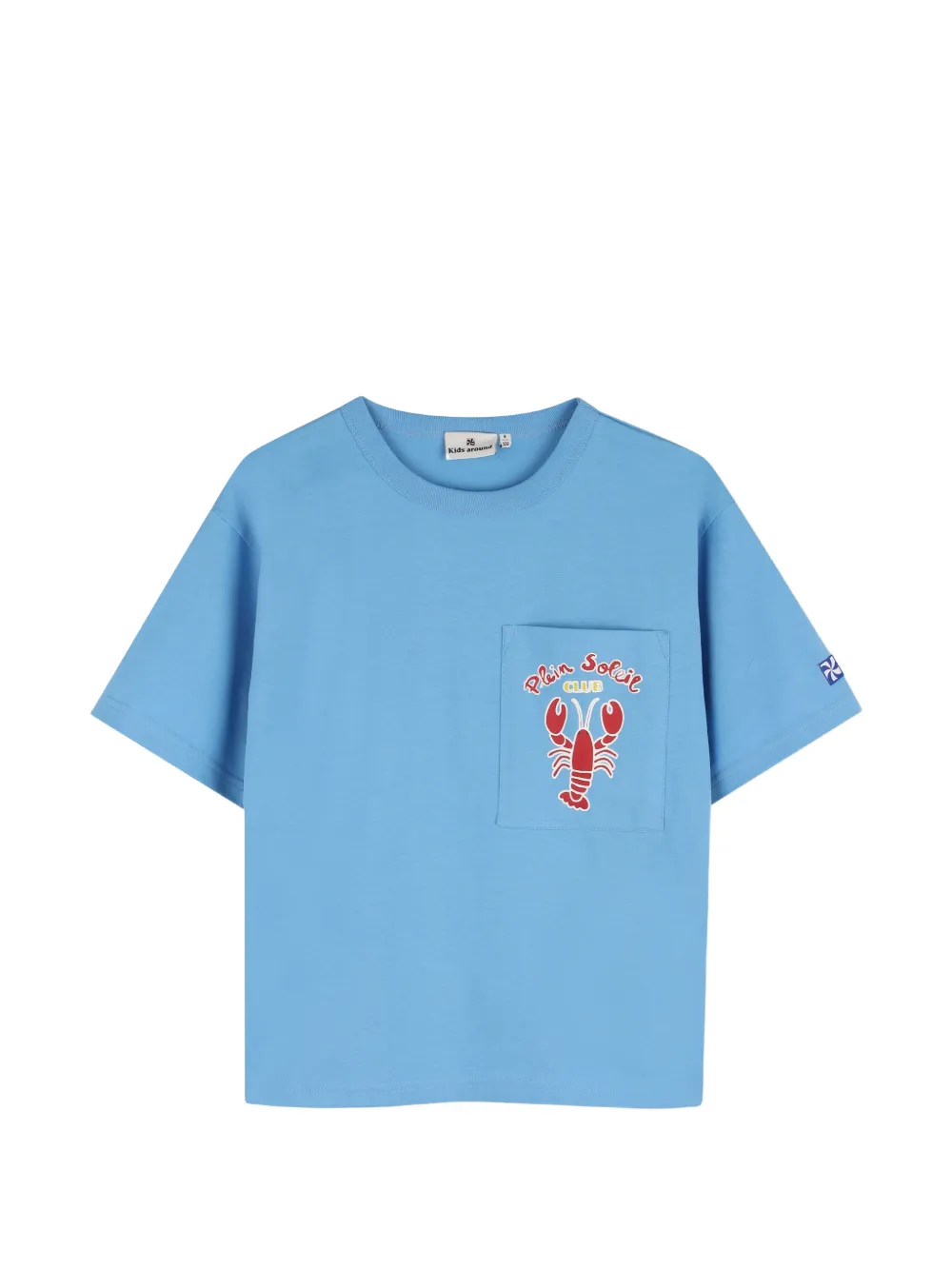 Kids Around lobster-print chest-pocket T-shirt - Blu