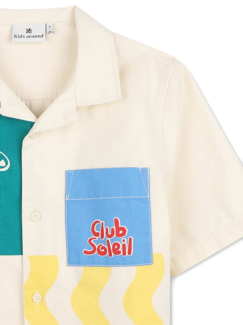  Kids Around Colour-block Short-sleeved Shirt - Neutrals 