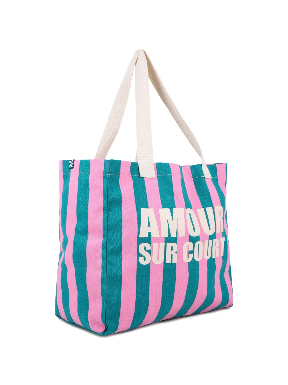 Kids Around Gestreepte shopper Roze