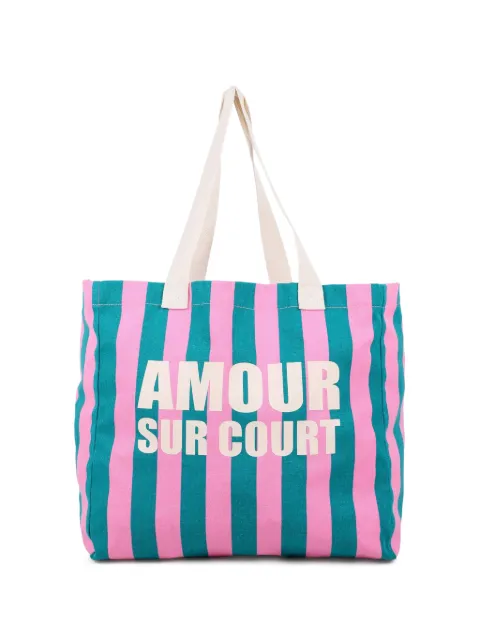 Kids Around striped tote bag