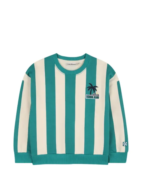 Kids Around  striped logo embroidered sweatshirt