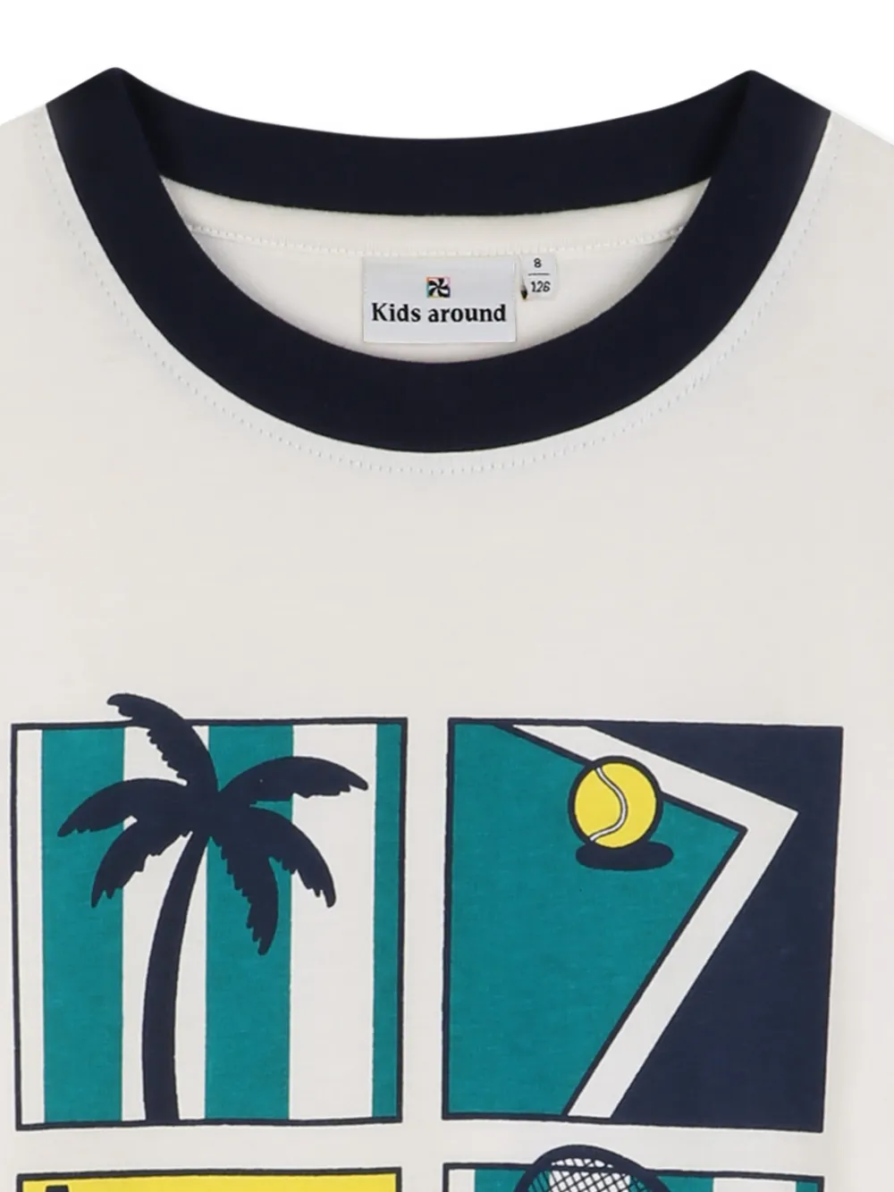  Kids Around Graphic Crew-neck T-shirt - Neutrals 