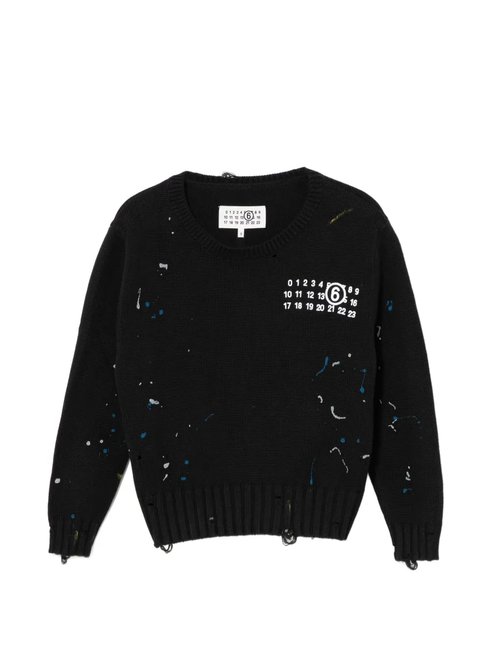 MM6 Maison Margiela Kids Maglione con logo - Nero