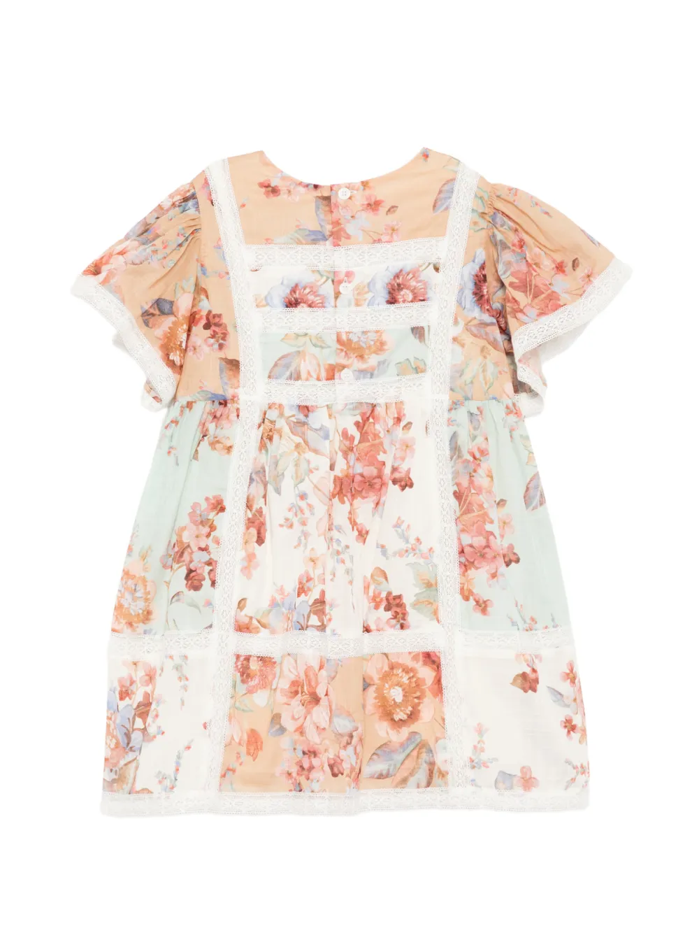  Zimmermann Kids Awaken Spliced Trim Dress - Neutrals 