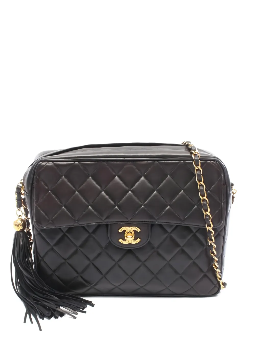 CHANEL Pre-Owned 1991-1994 chain lambskin shoulder bag - Nero