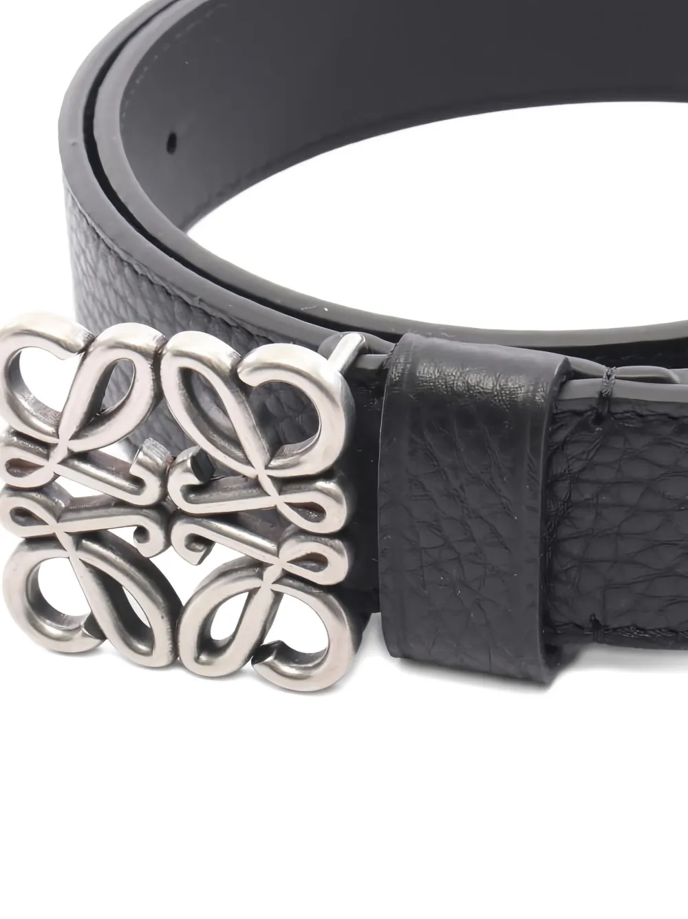  Loewe Pre-owned 2020s Anagram Leather Belt - Black 