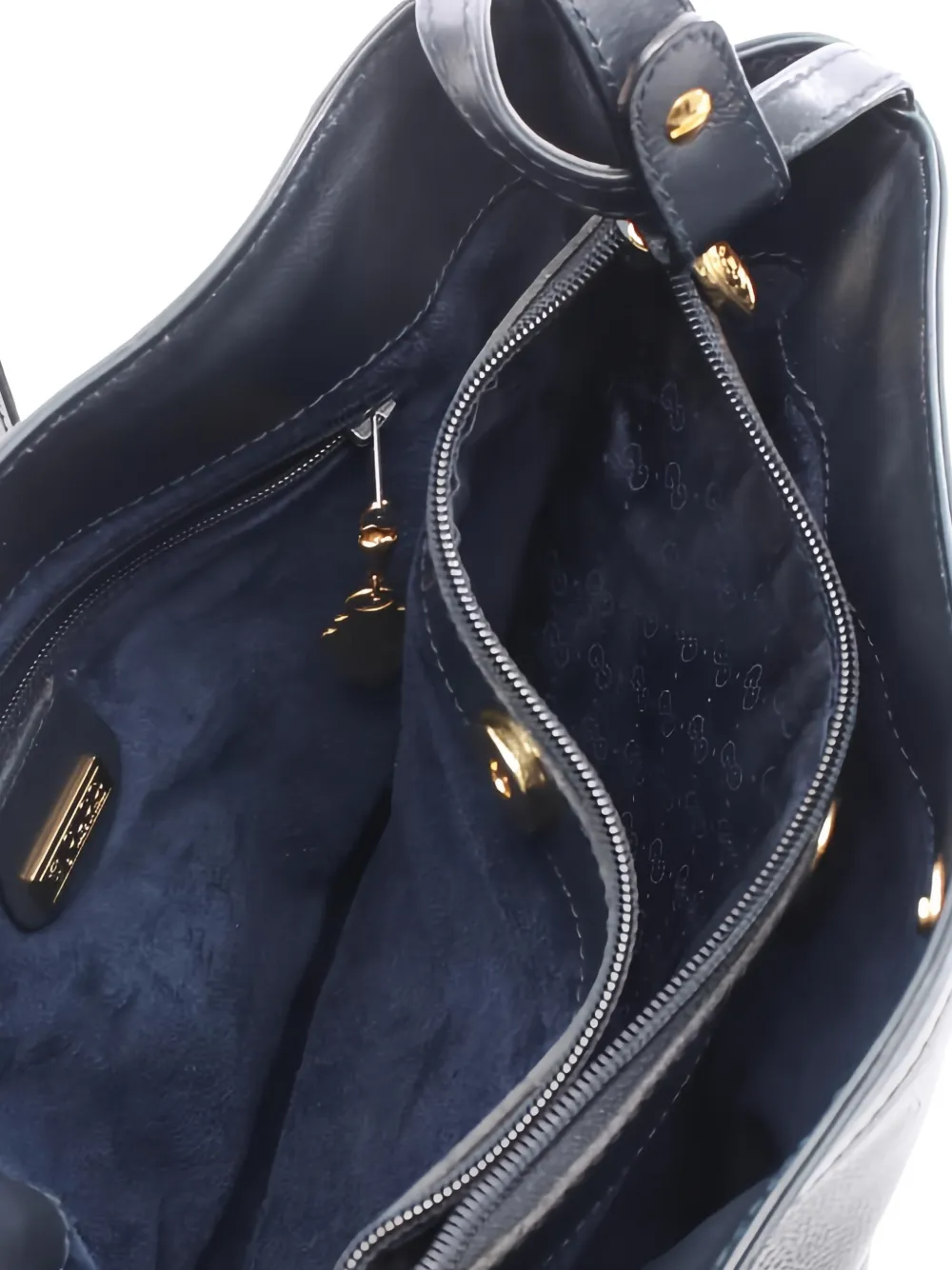 Gucci Pre-owned 00s Interlocking G Leather Shoulder Bag in Blue, view 3