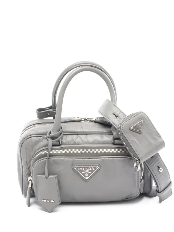 Prada Pre-Owned 2000s レザーハンドバッグ | グレー | FARFETCH JP