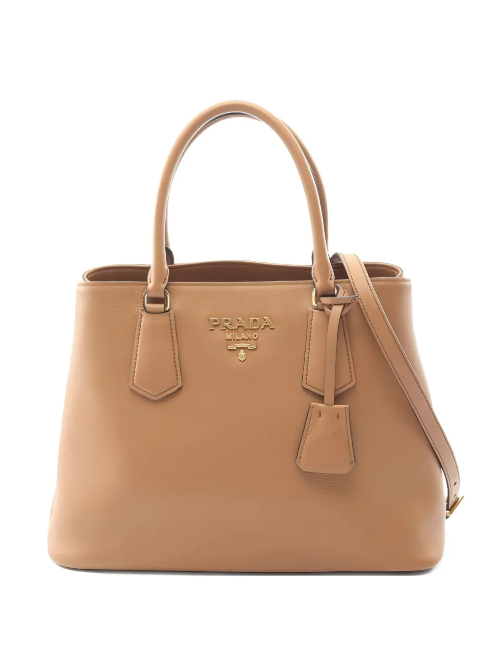 Prada Pre-Owned Dino leather tote bag - Toni neutri