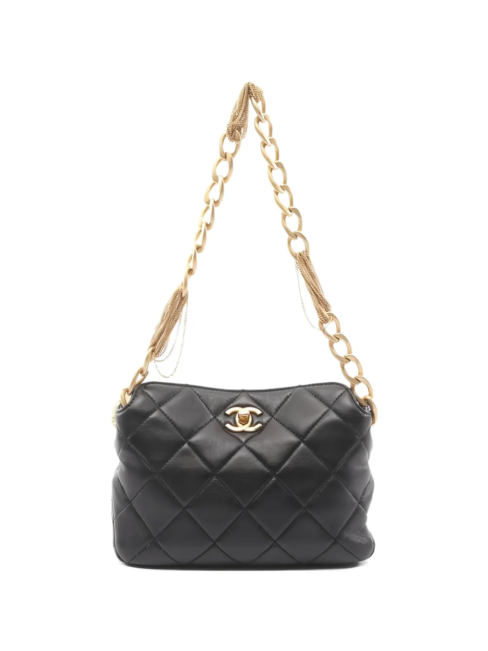 CHANEL Pre-Owned 2021 Matelassé chain shoulder bag - Nero
