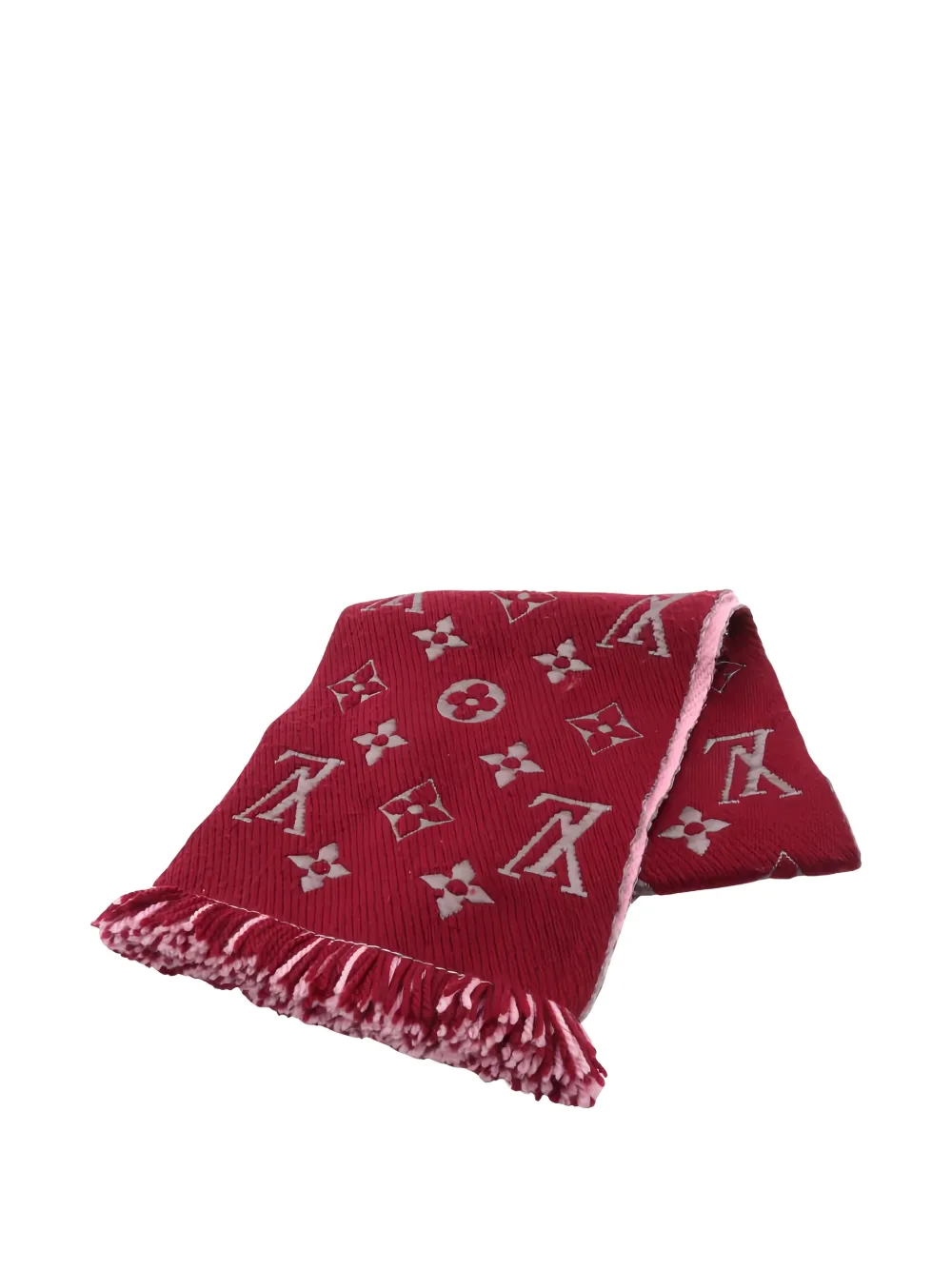 Louis Vuitton Pre-Owned 2019 Monogram fringe scarf - Rosso