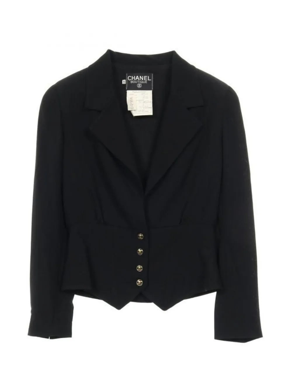 CHANEL Pre-Owned 1986-1988 buttoned wool jacket - Nero