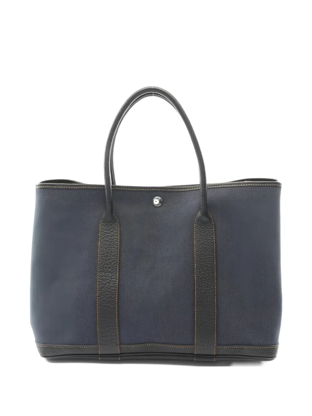 Hermès Pre-Owned 2012 Garden Party PM leather-trim tote bag - Blu