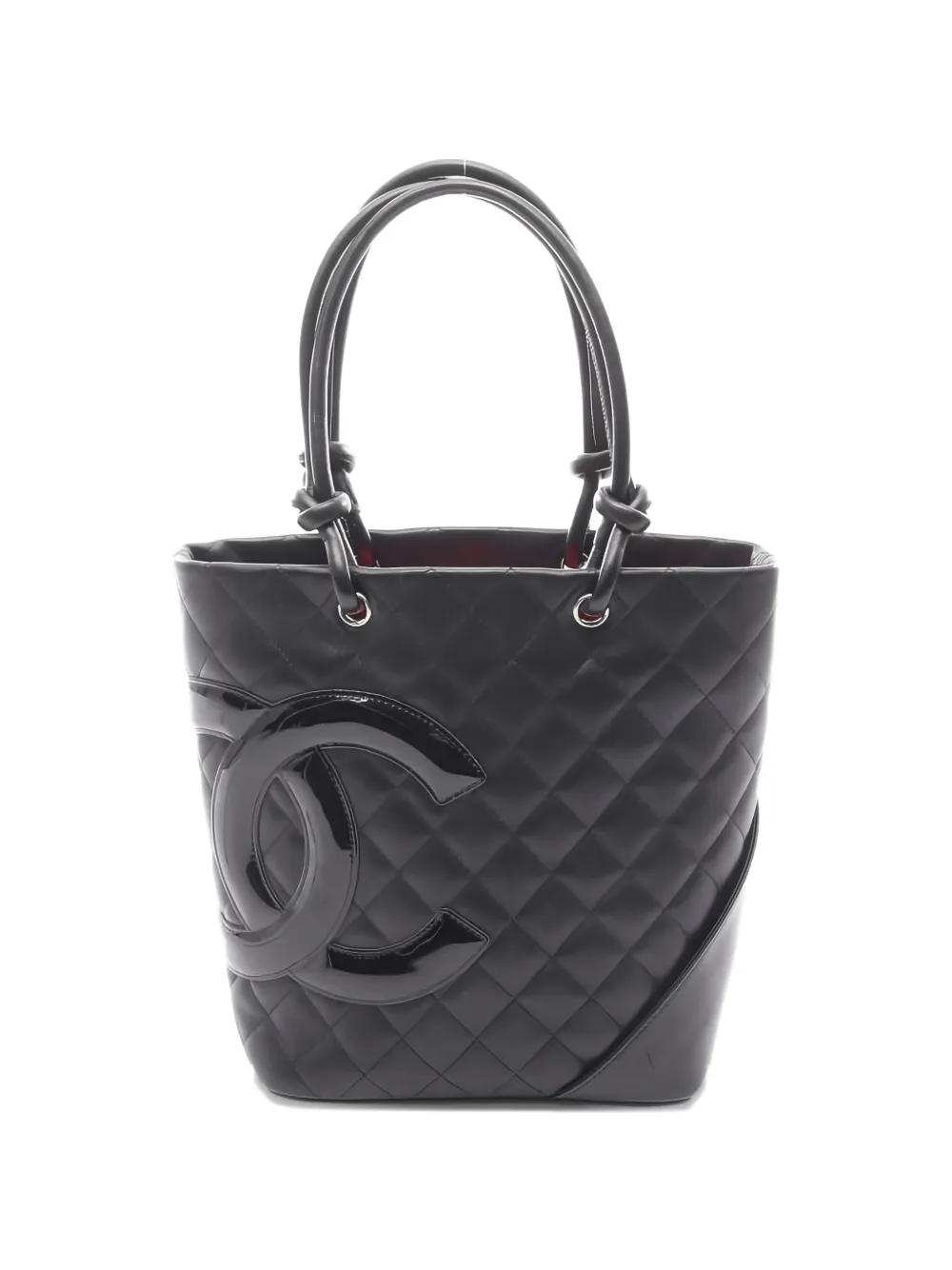 CHANEL Pre-Owned medium Cambon patent leather tote bag - Nero