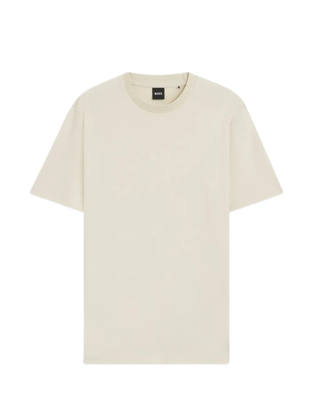 BOSS T-shirt met monogram in een katoenen blend Beige
