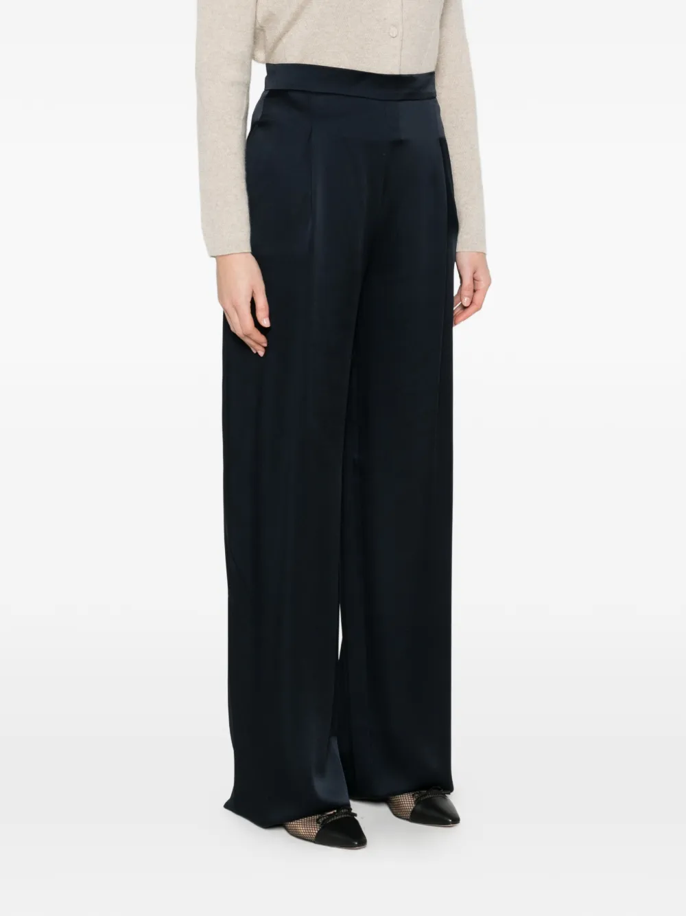  Max Mara Msecono Pleated Tailored Trousers - Blue 