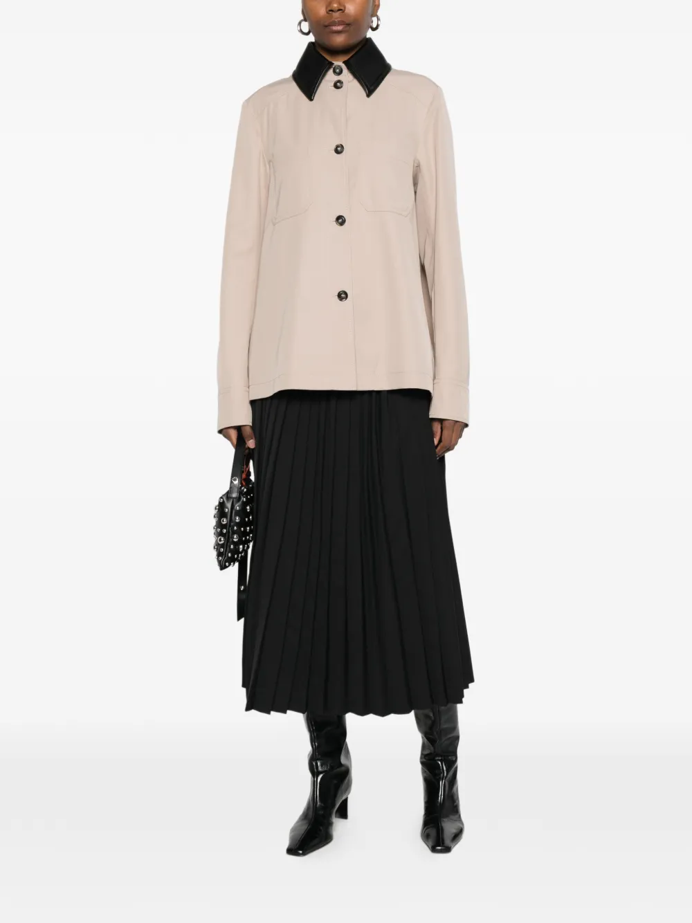  Sportmax Pleated-back Jacket - Neutrals 