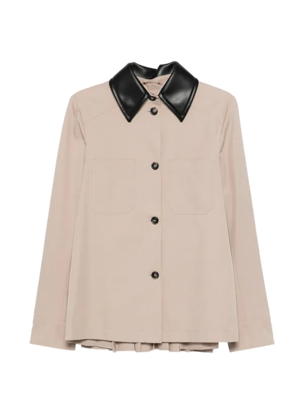 Sportmax Pleated-back Jacket in Neutrals