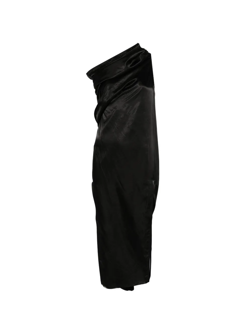 Rick Owens Athena Arrowhead one-shoulder midi dress - Nero