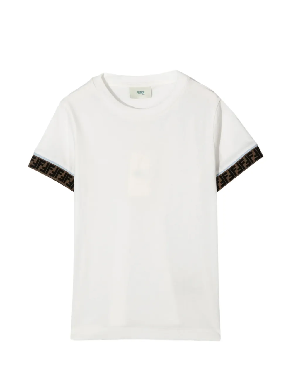 Fendi Kids logo-tape T-shirt - Bianco