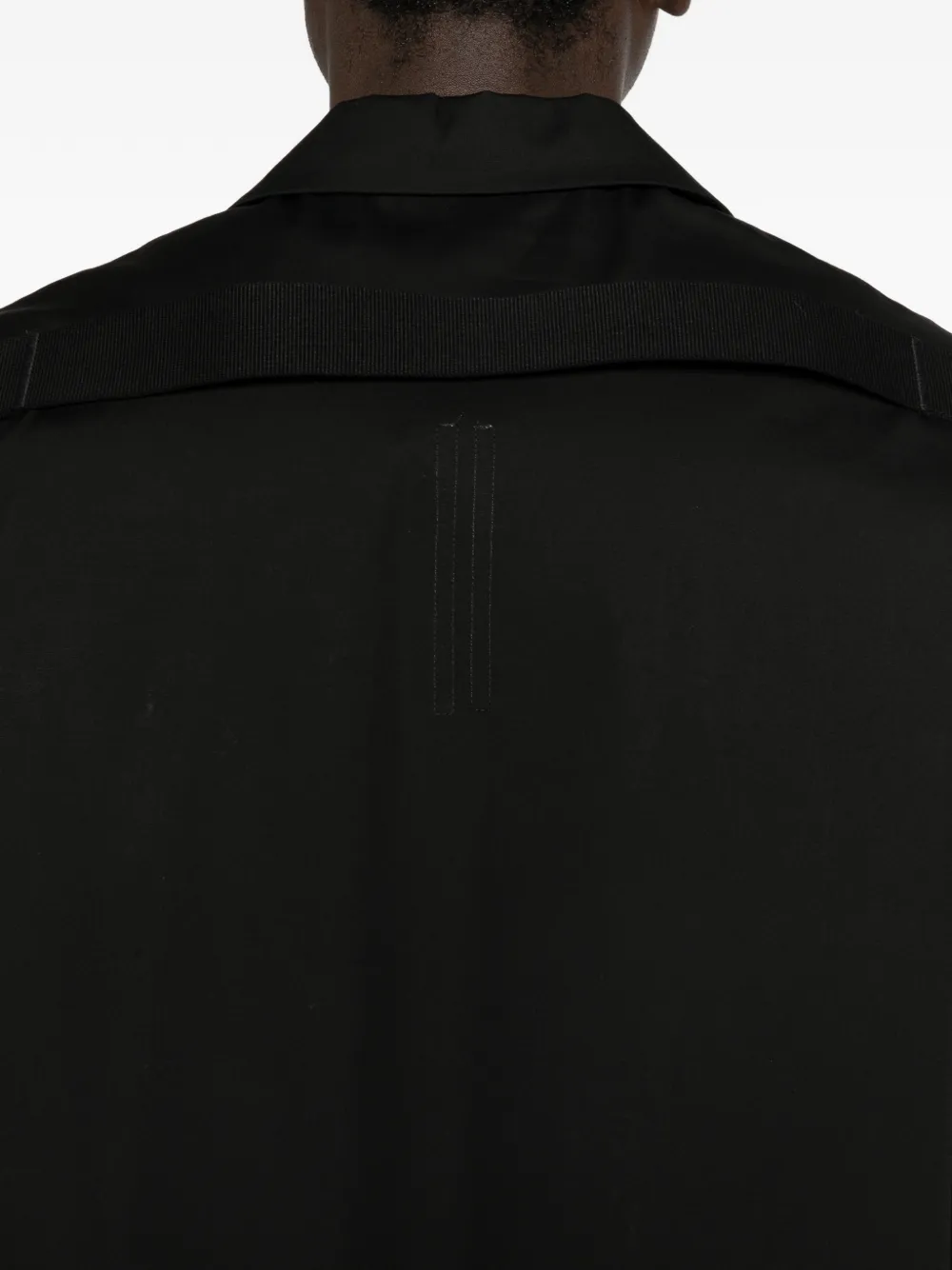 Rick Owens Overhemd met klepzak en campkraag Zwart