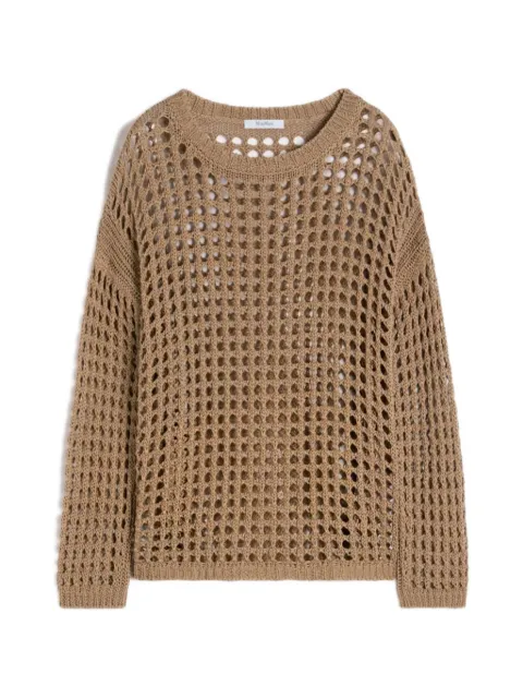 Max Mara open knit long-sleeved top