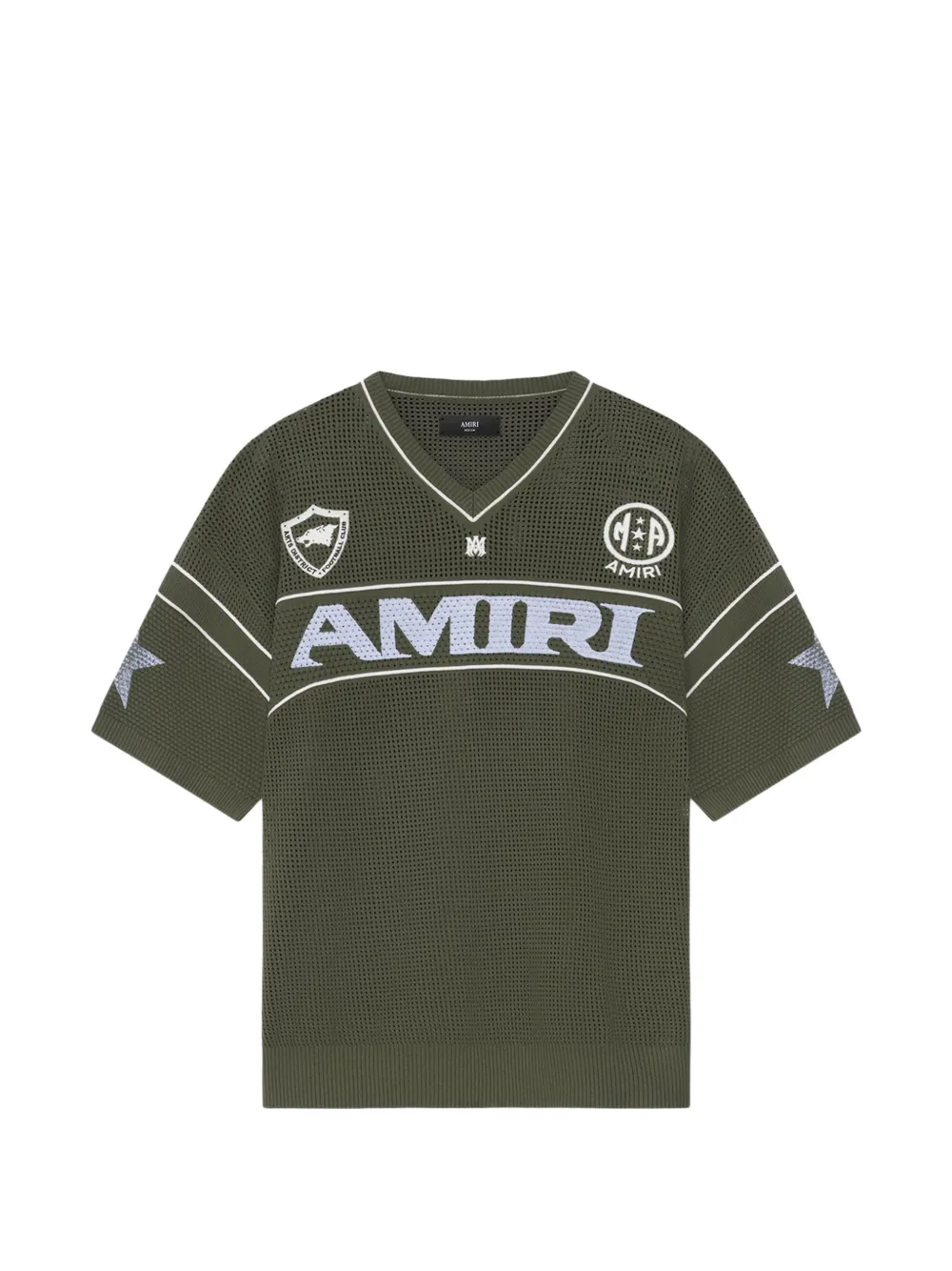 AMIRI logo-detail V-neck T-shirt - Verde