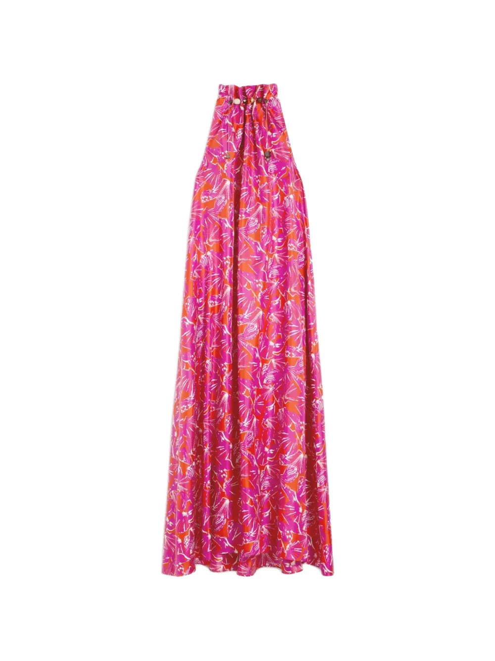 Max Mara floral-print twill silk maxi dress - Rosa