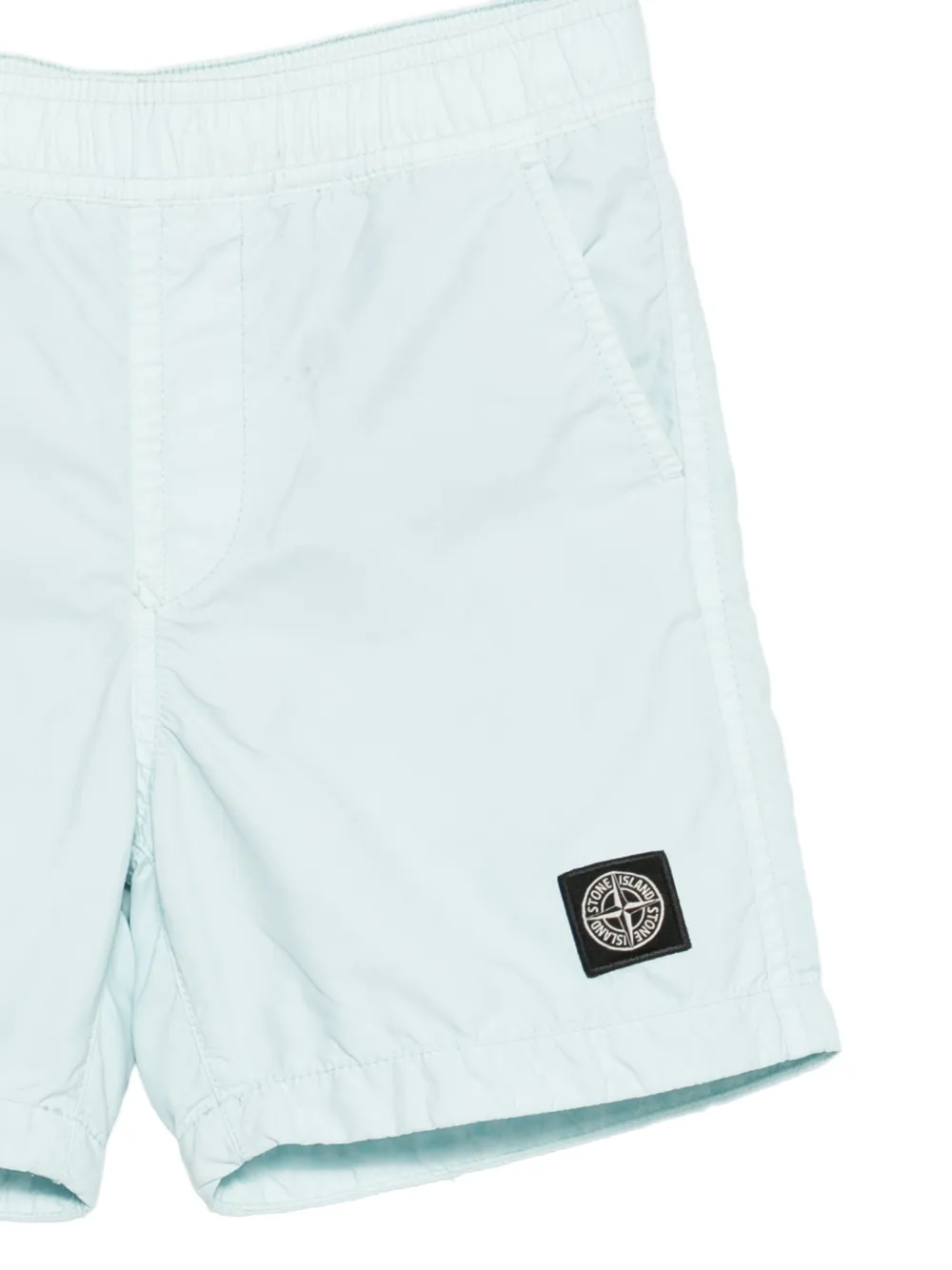 Stone Island Junior Compass Logo-patch Swim Shorts - Blue 