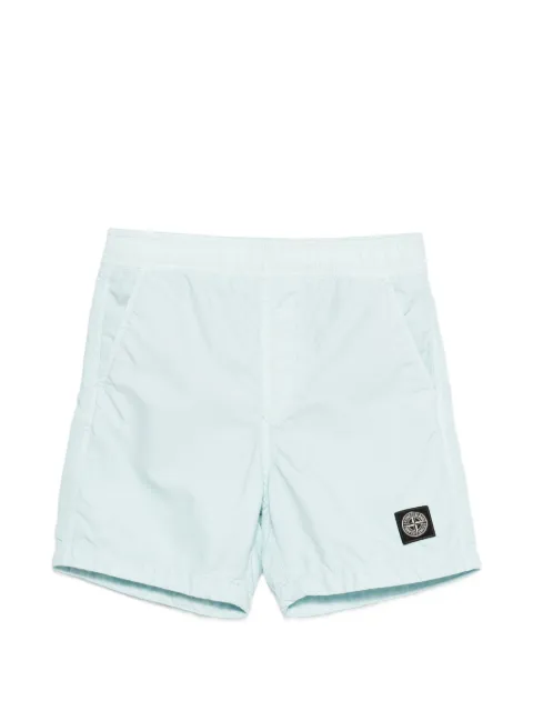 Stone Island Junior shorts de playa con parche del logo