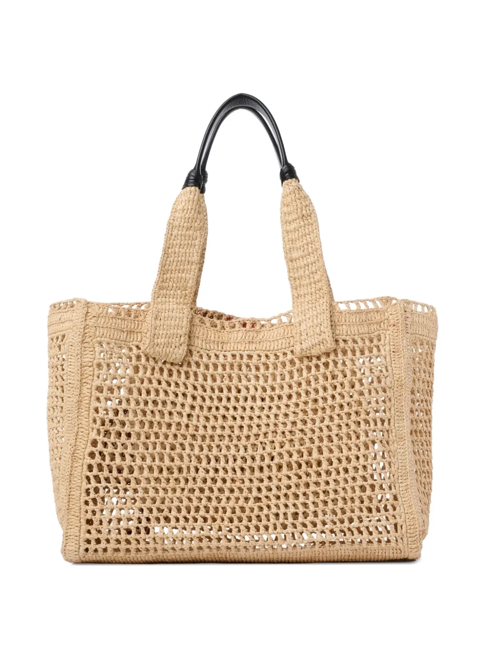 Chloé Summer Banana gehaakte shopper met applicatie Beige