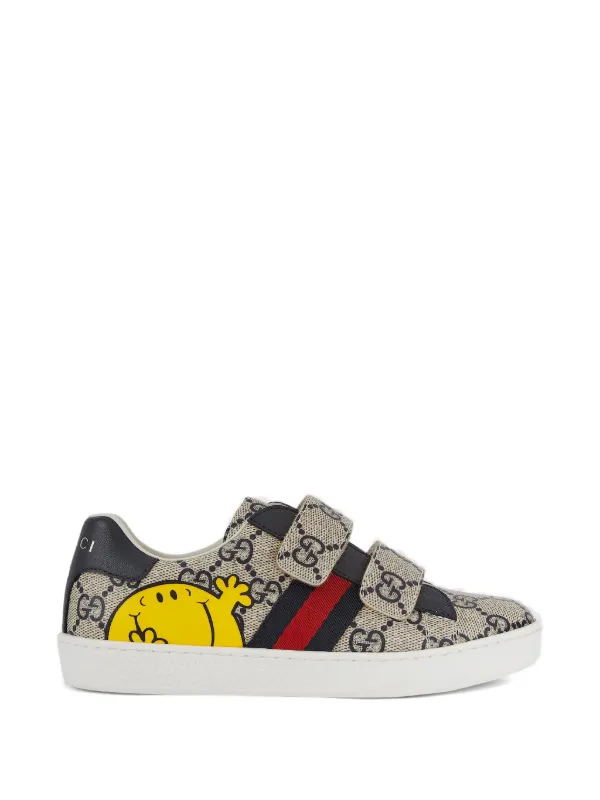 Gucci Kids エース GGスプリーム タッチストラップスニーカー