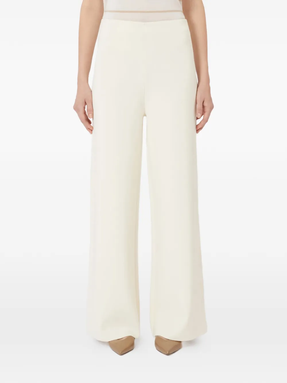 Max Mara Trainingsbroek met elastische tailleband Beige