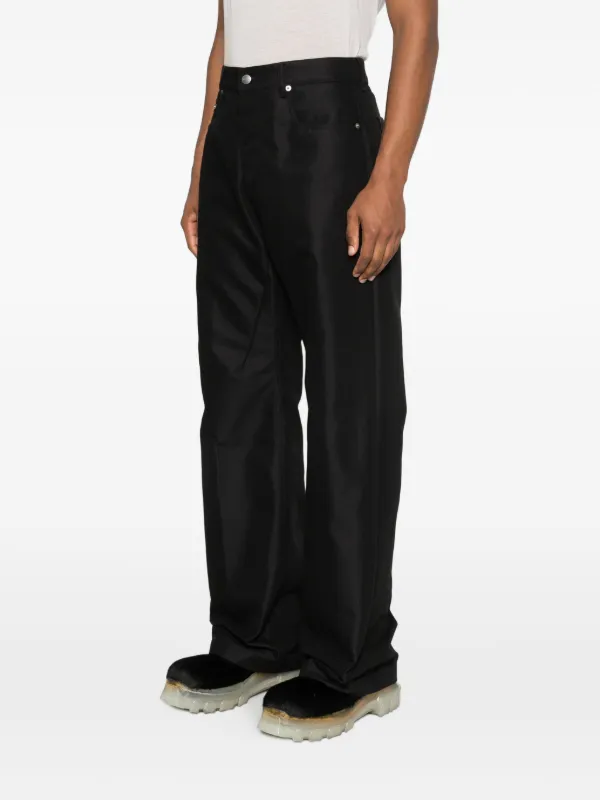 Rick Owens Temple Geth Jeans In Cordura Cotton | Black | FARFETCH