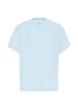 Fendi Kids Logo short-sleeve T-shirt | Pink | FARFETCH