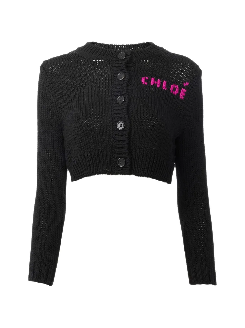 Chloé button knitted cardigan - Nero