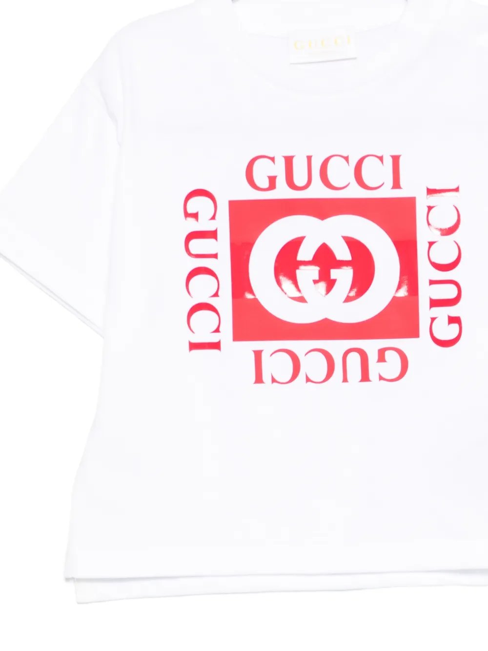 Gucci Kids T-shirt met logoprint Wit