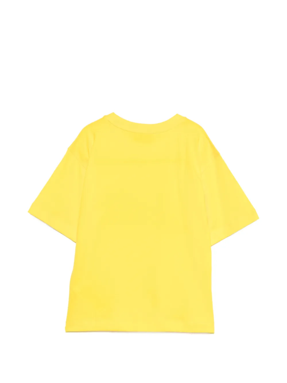 Moschino Kids T-shirt met ronde hals en print Geel